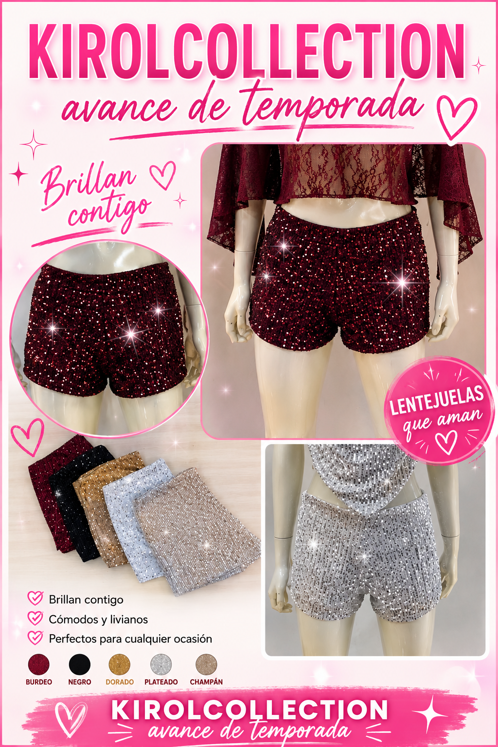 Short lentejuelas