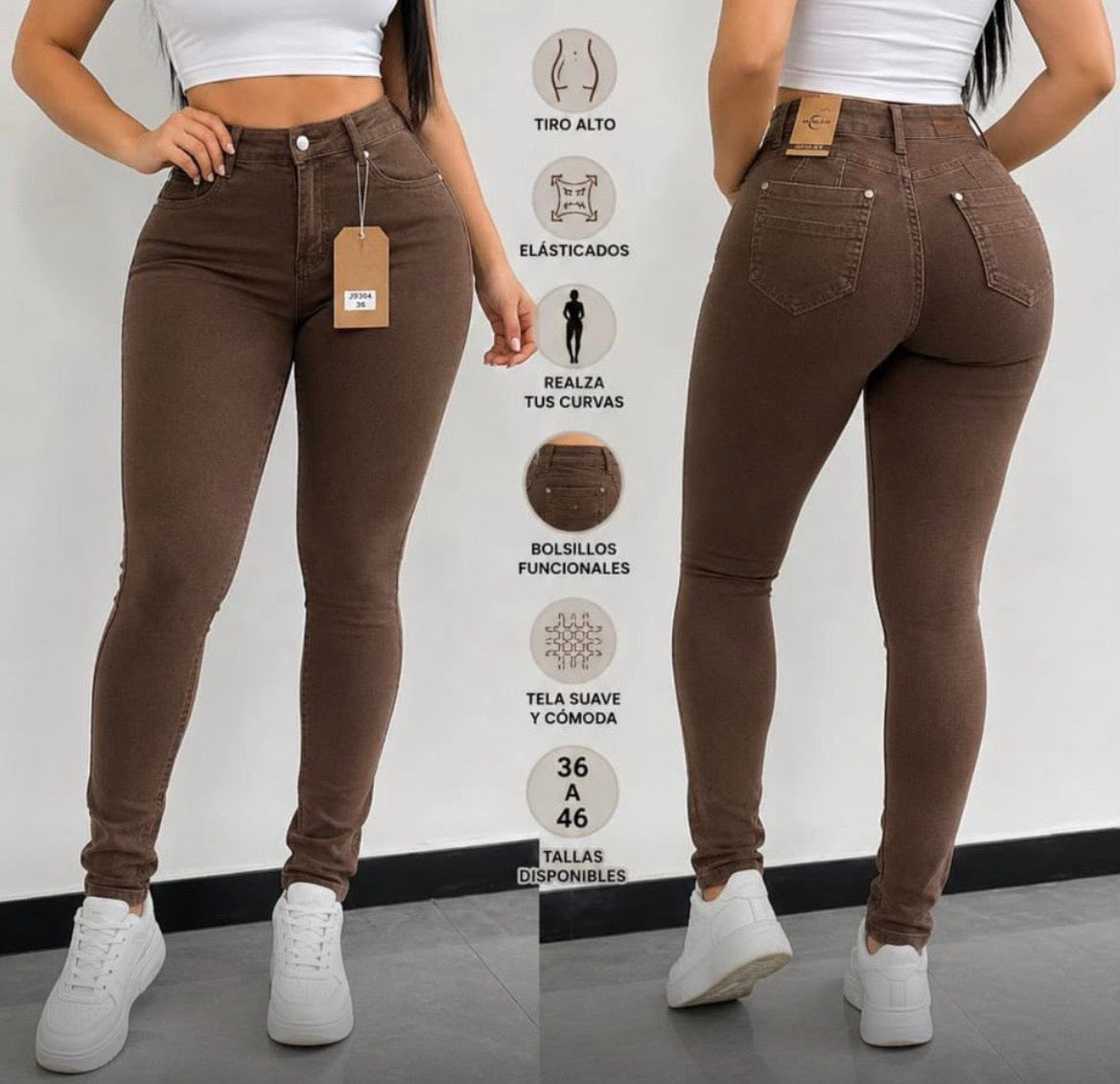 Skinny jeans chocolate