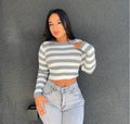 Sweater rayas Crop