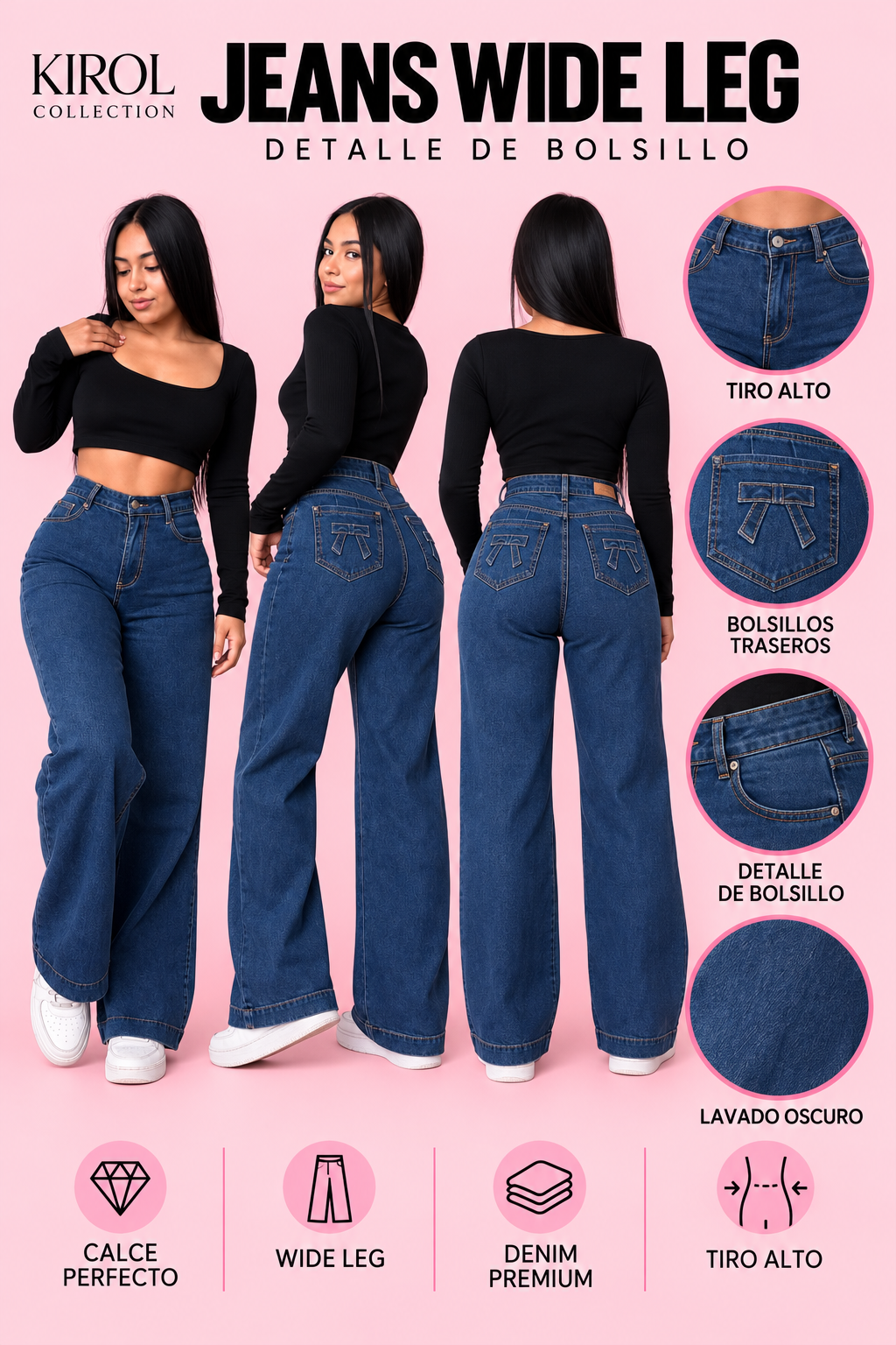 Wide leg jeans cleo