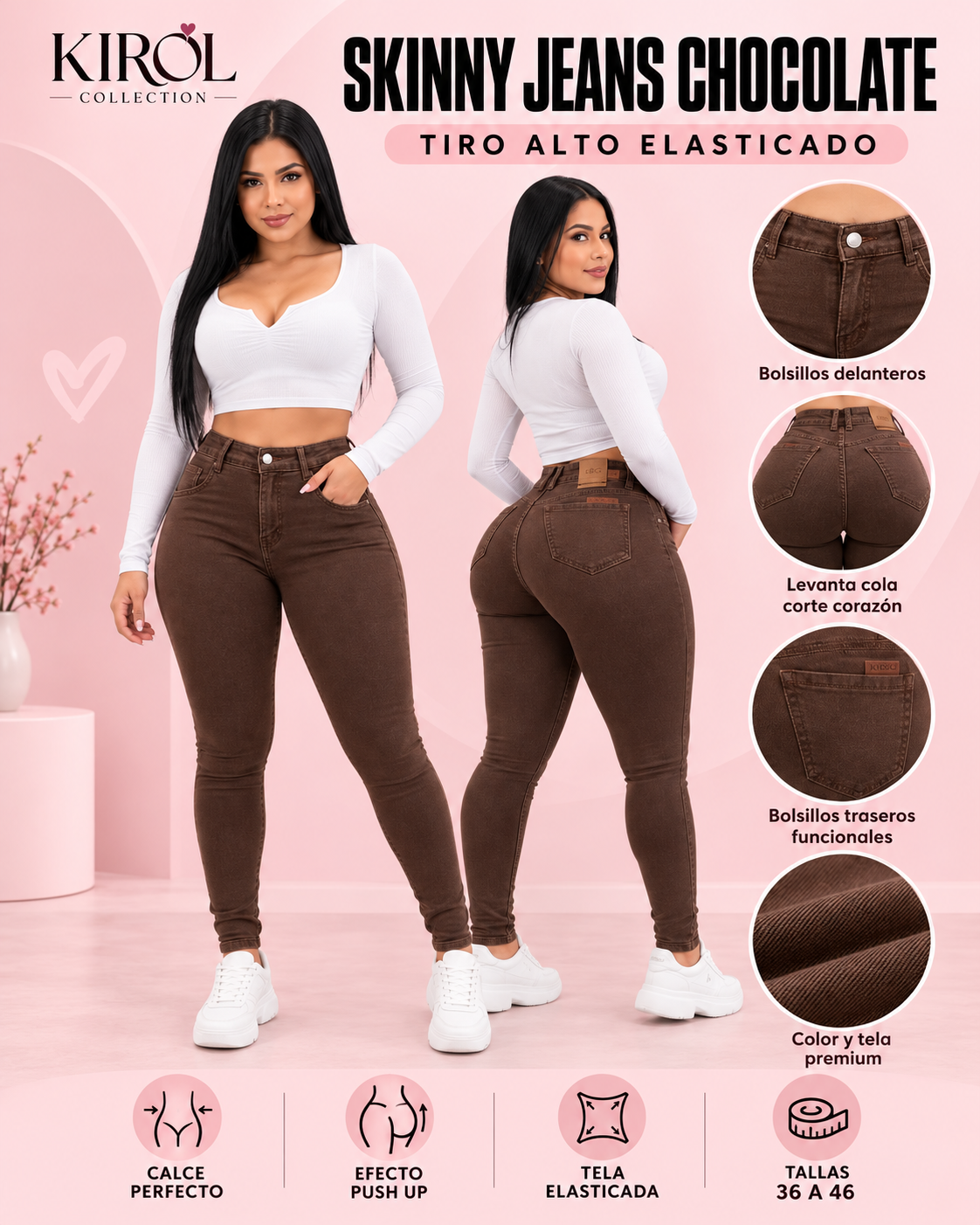 Skinny jeans chocolate