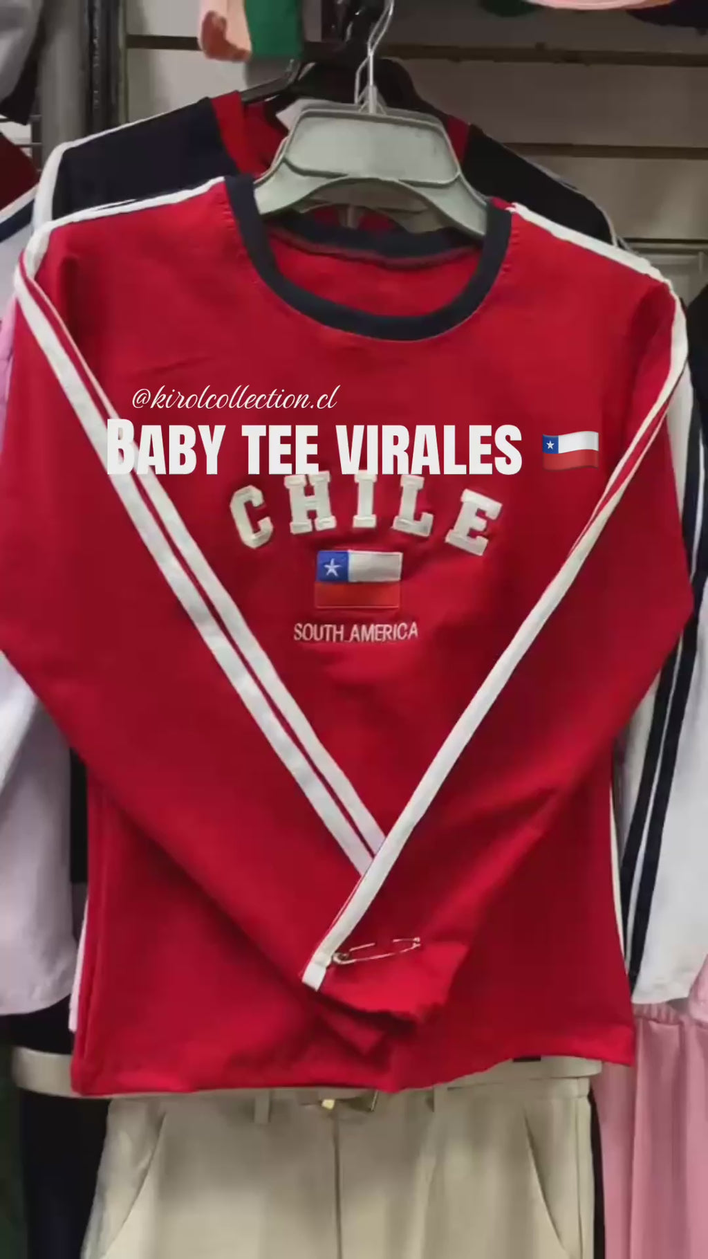 Baby tee manga larga